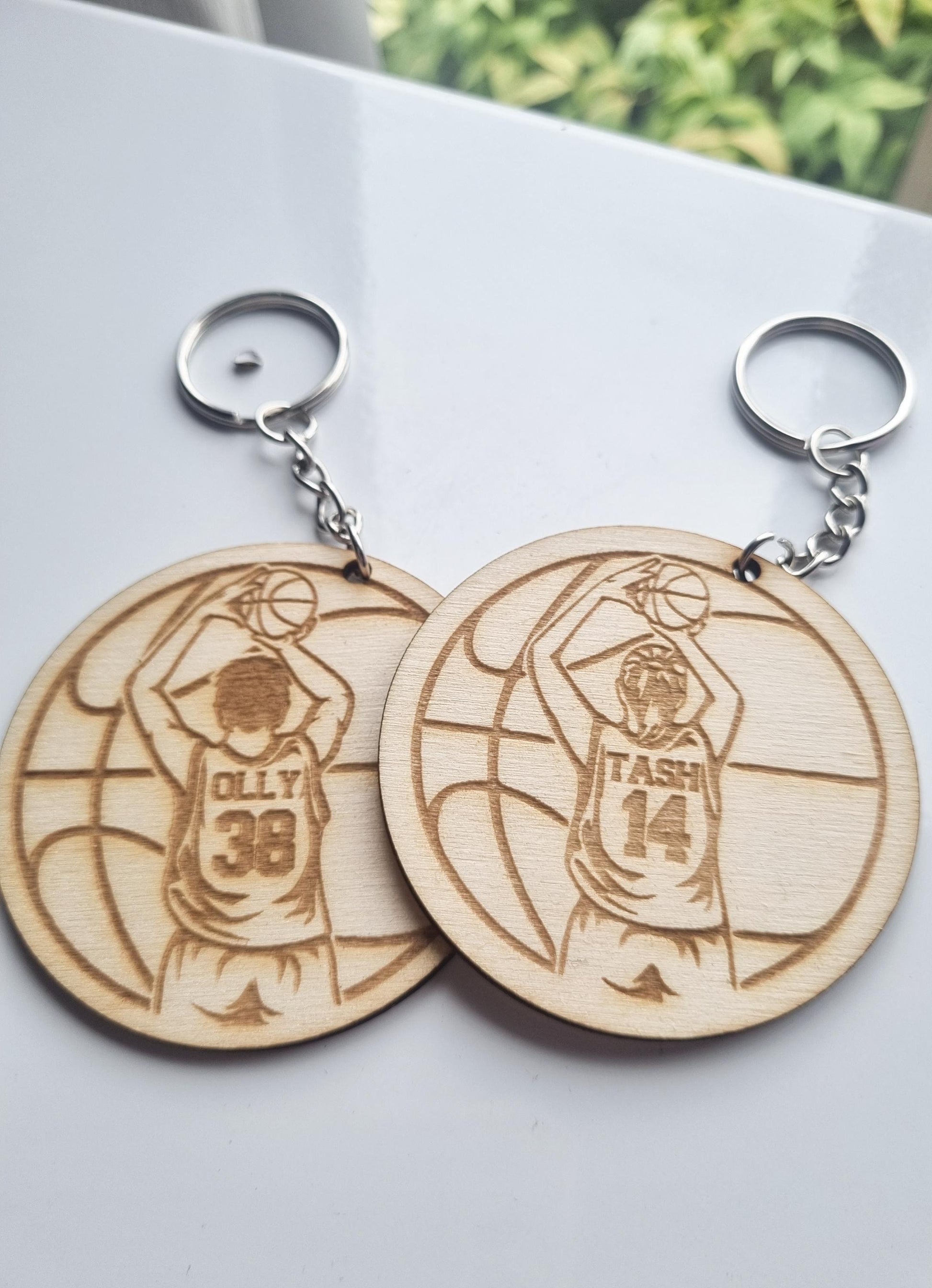 Personalised Basketball Keyring, Custom Bball Player Gift, Basketball Team Accessory, Basketball Boy or Girl Keychain