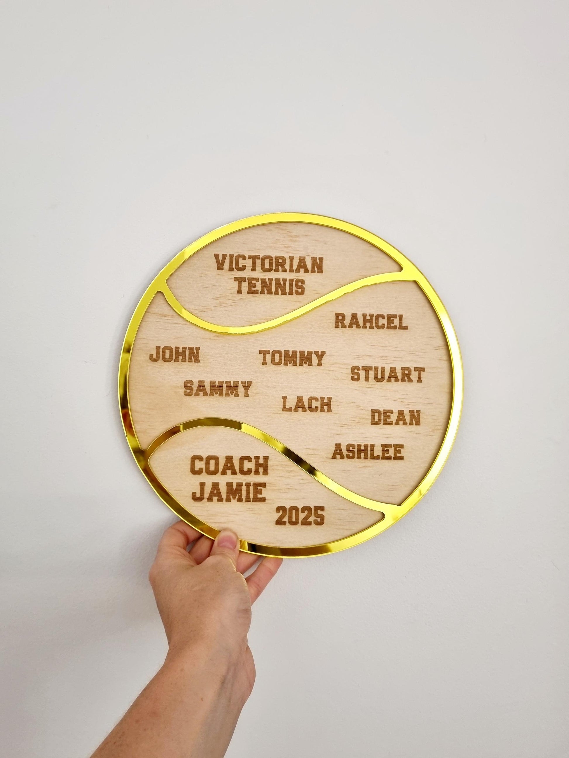 Tennis Coaches Gift, Coach Plaque, Tennis Team Gift, Engraved Team Gift