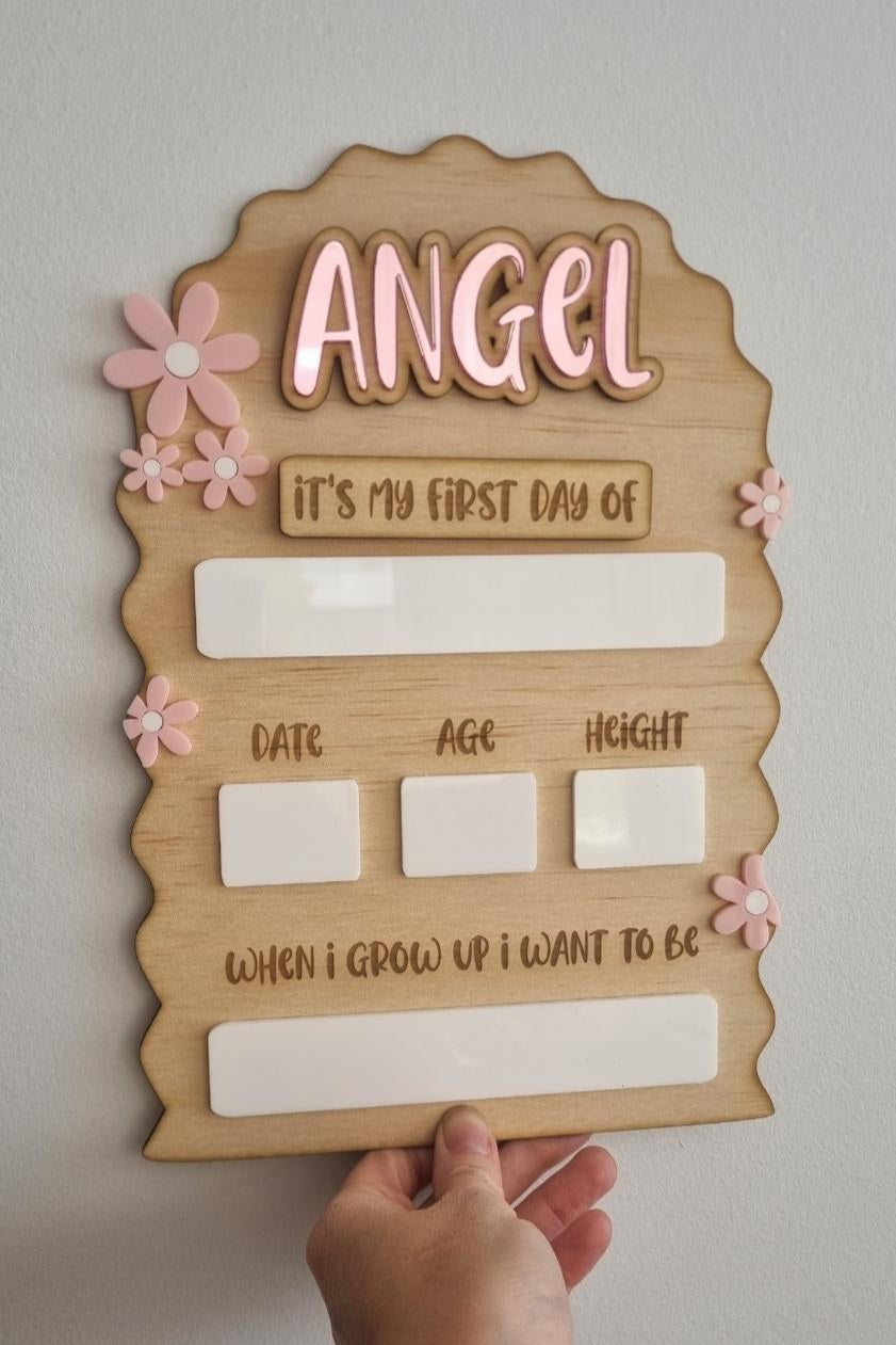 First Day Of Interchangeable Board, First Day of School Board, First Day Of Kinder Board