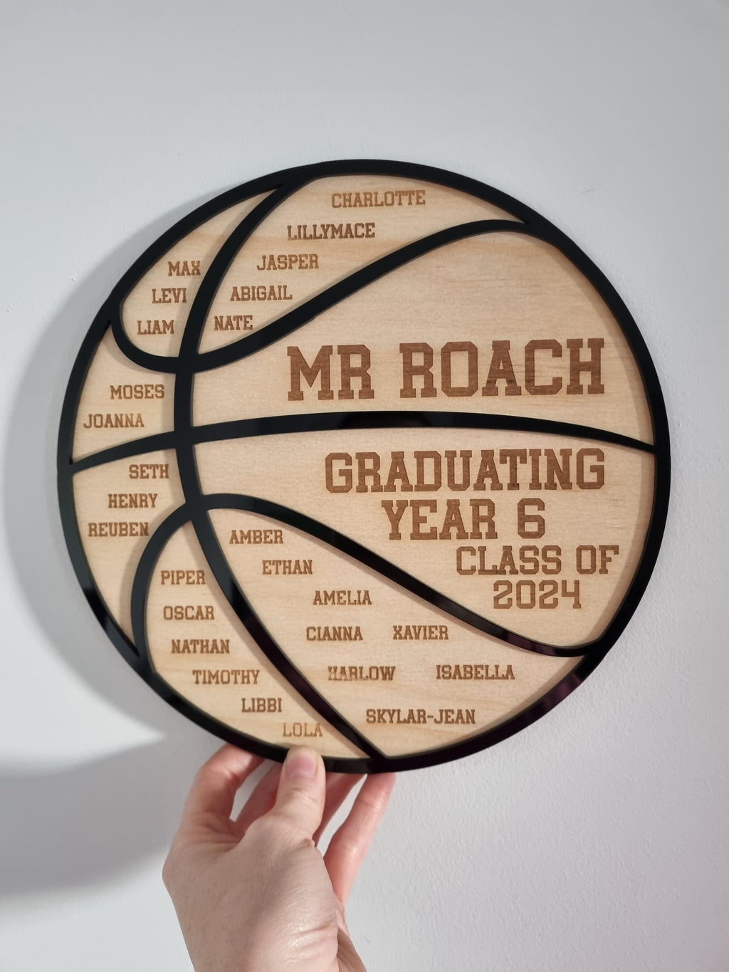 Personalised Basketball Coach Plaque, Basketball Team Gift, Custom Coach Gift, Basketball Award, End of Season Trophy