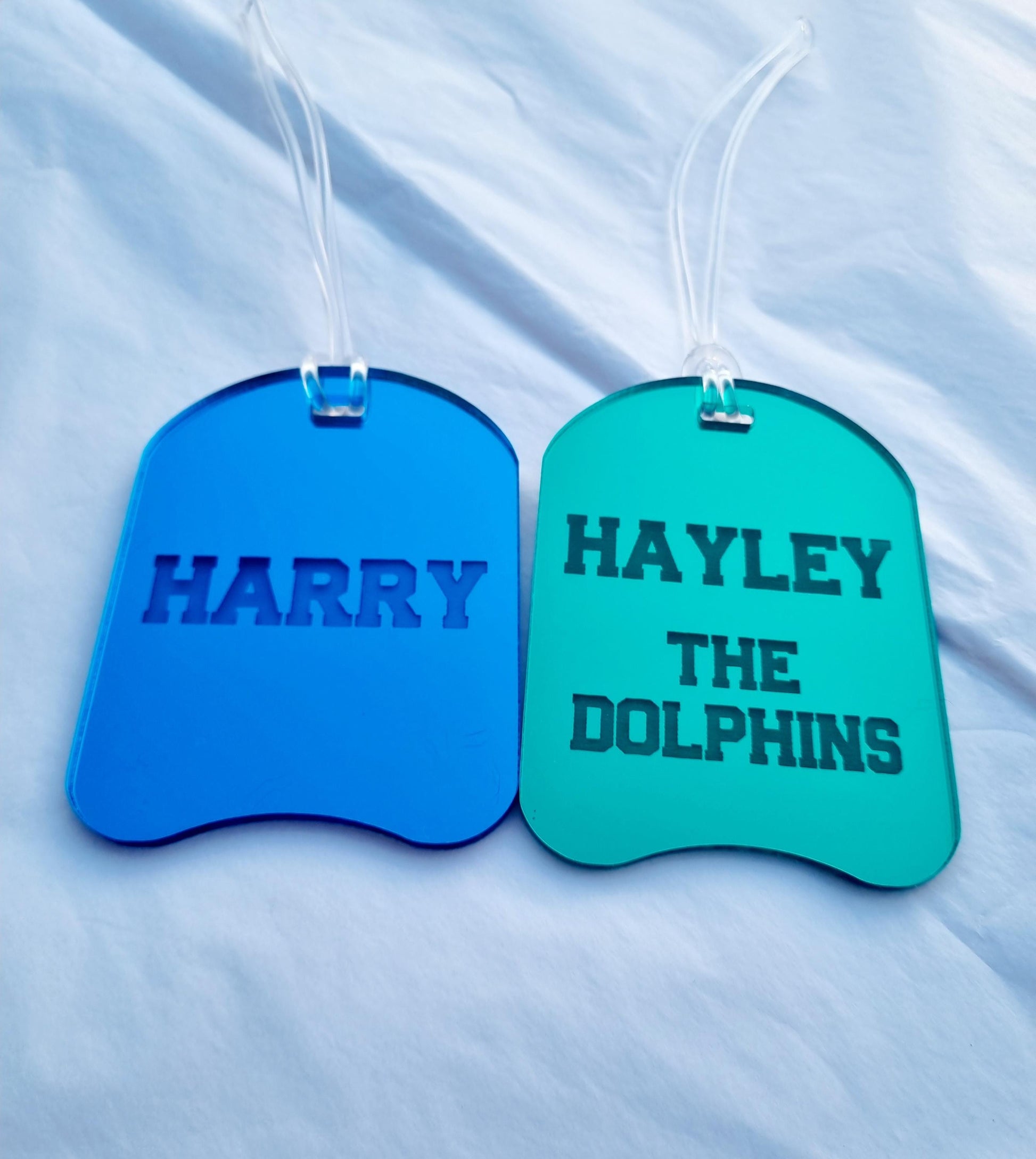 Personalised Swimming Kickboard Bag Tag, Swim Team, Custom Swim Backpack Tag