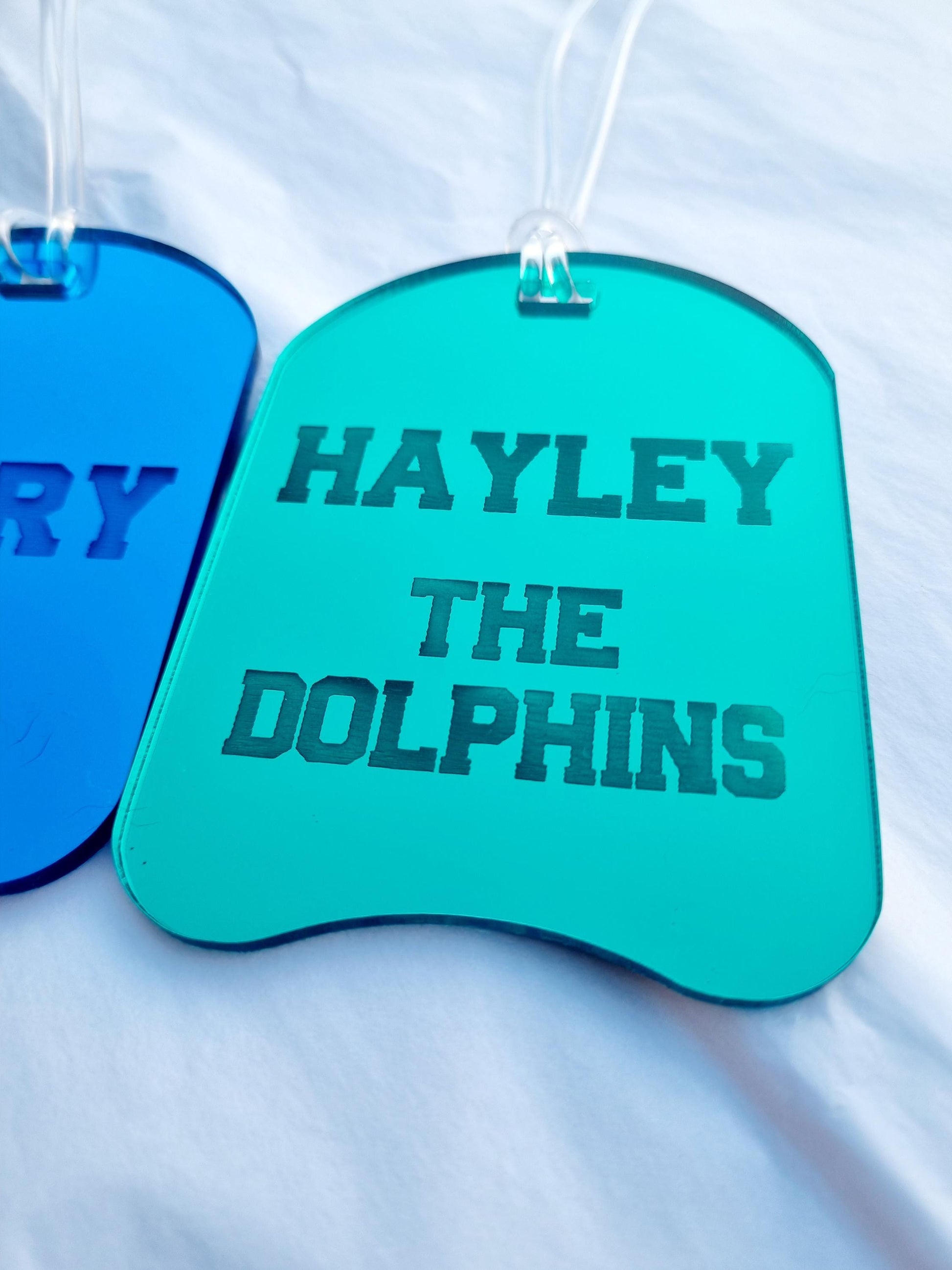 Personalised Swimming Kickboard Bag Tag, Swim Team, Custom Swim Backpack Tag