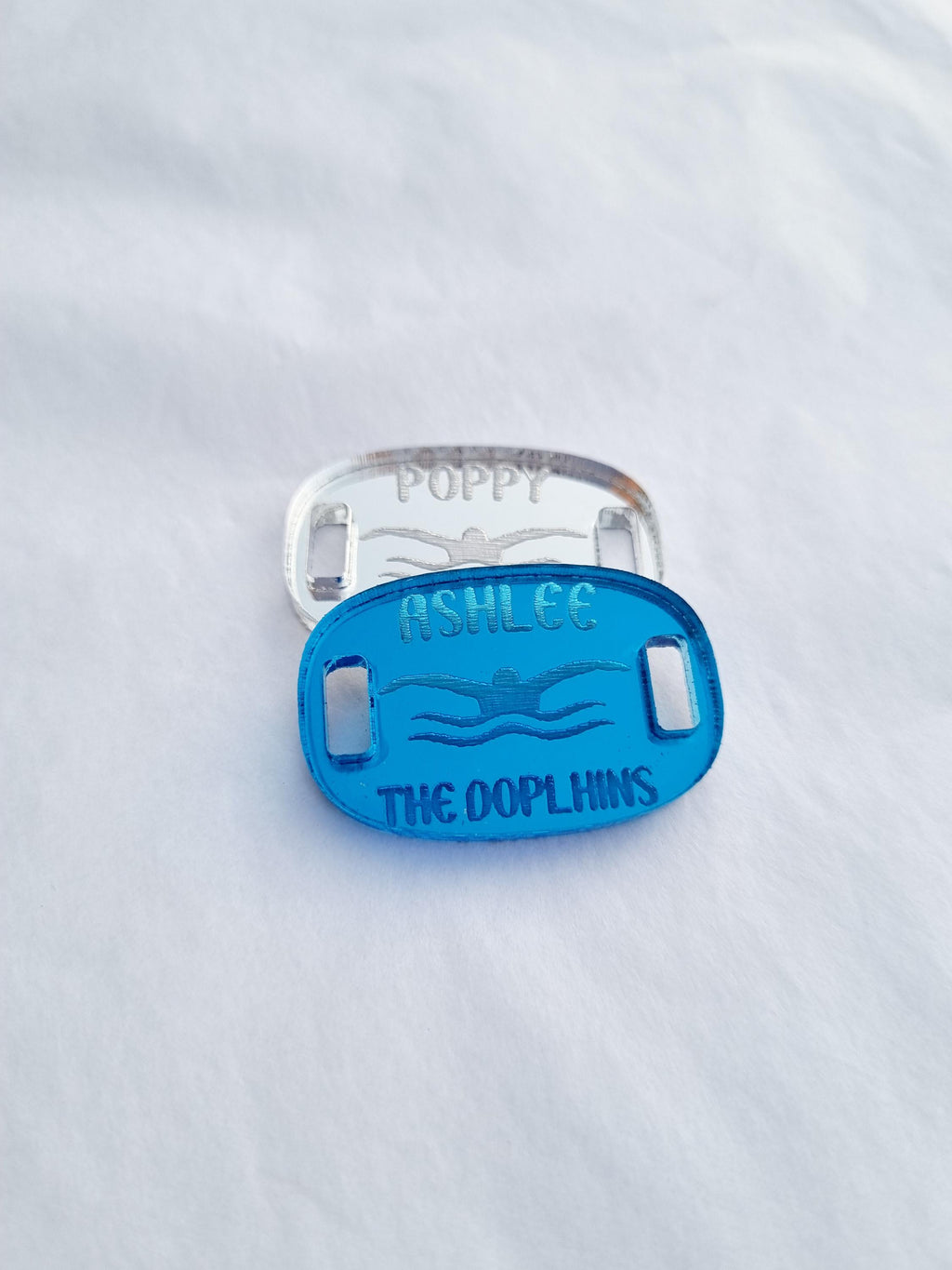 Personalised Swimming Shoe Charm, Custom Swim Team Gift, Swimmer Accessory, Swim Coach Gift