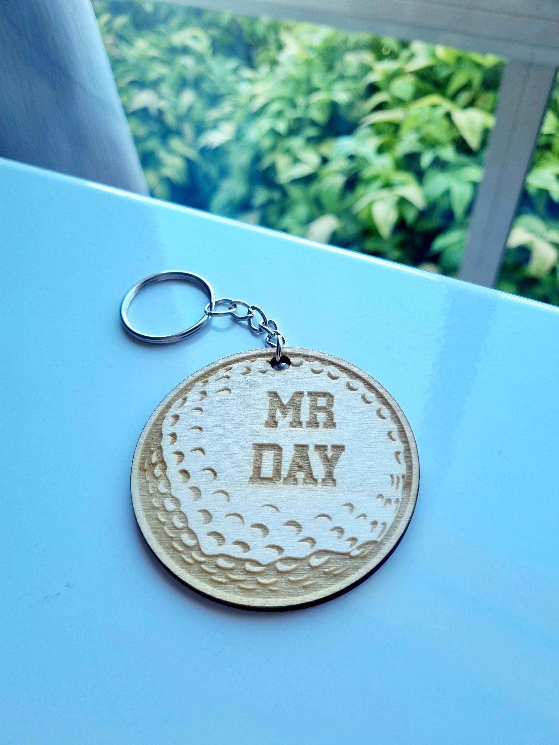Personalised Golf Ball Keyring, Engraved Golf Gift, Golf Lover Present