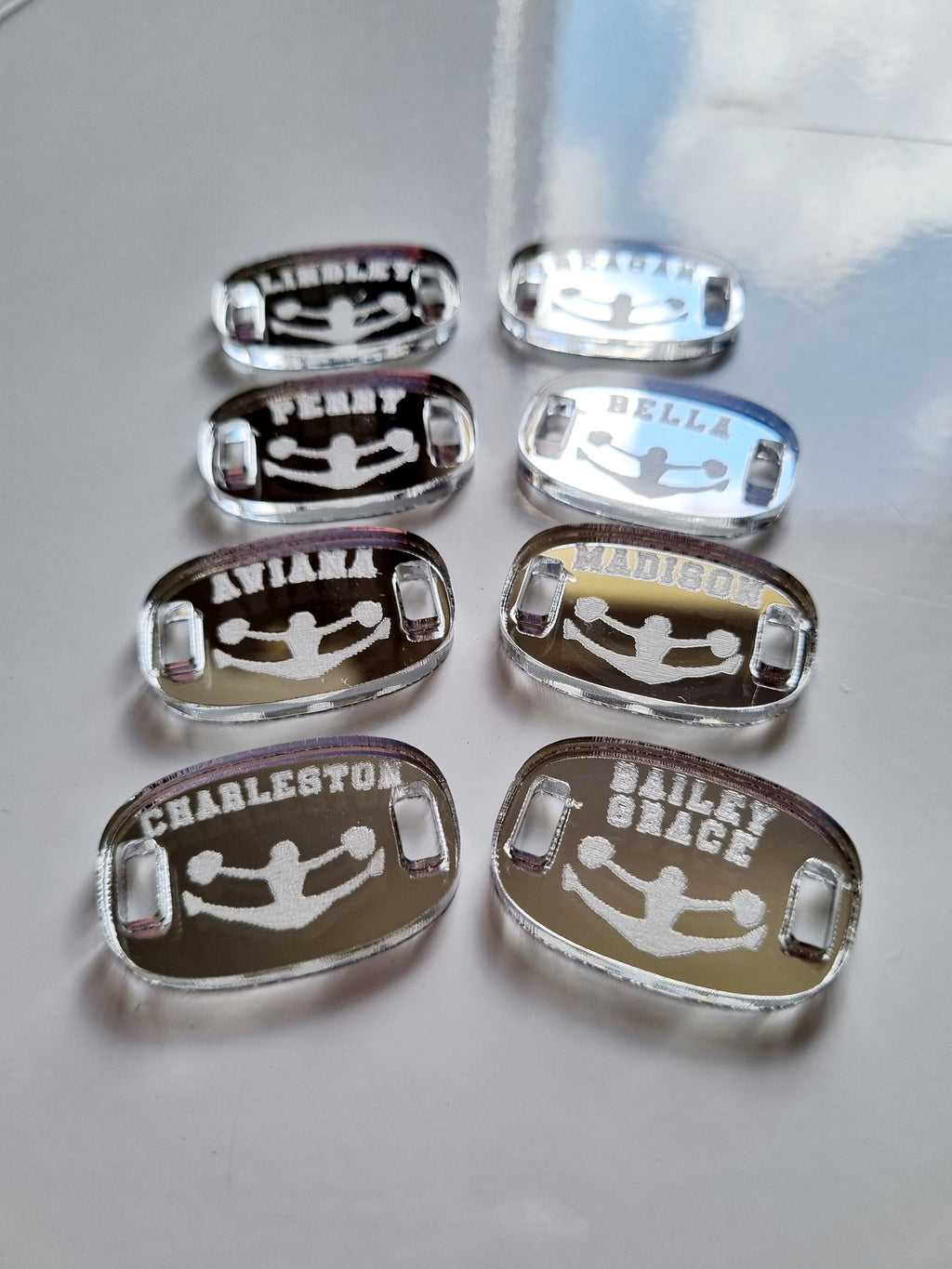 Personalised Cheer Shoe Charms, Custom Cheerleading Gift, Cheerleader Team Gift, Cheer Coach Gift, Cheer Competition Accessories