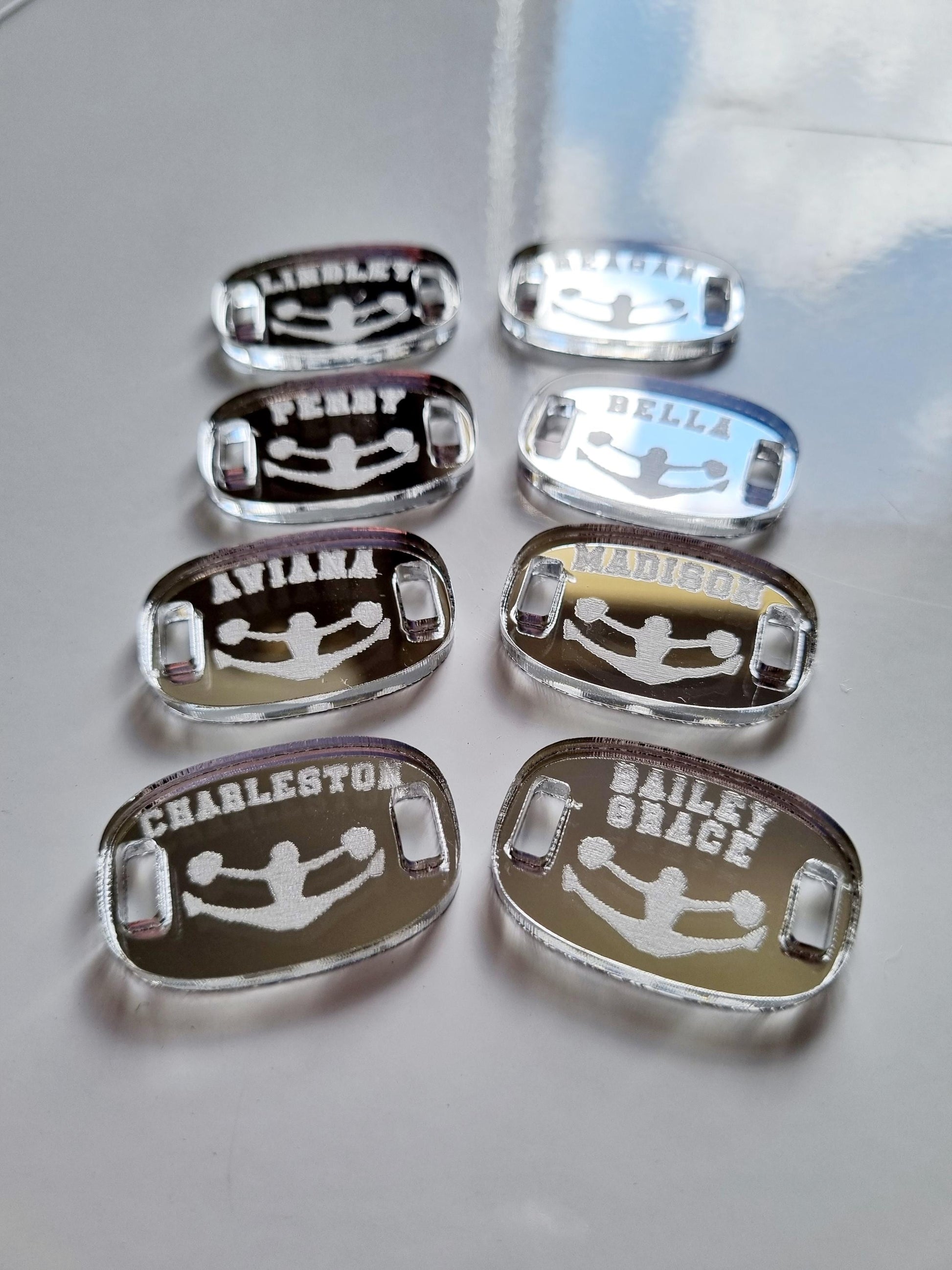 Personalised Cheer Shoe Charms, Custom Cheerleading Gift, Cheerleader Team Gift, Cheer Coach Gift, Cheer Competition Accessories