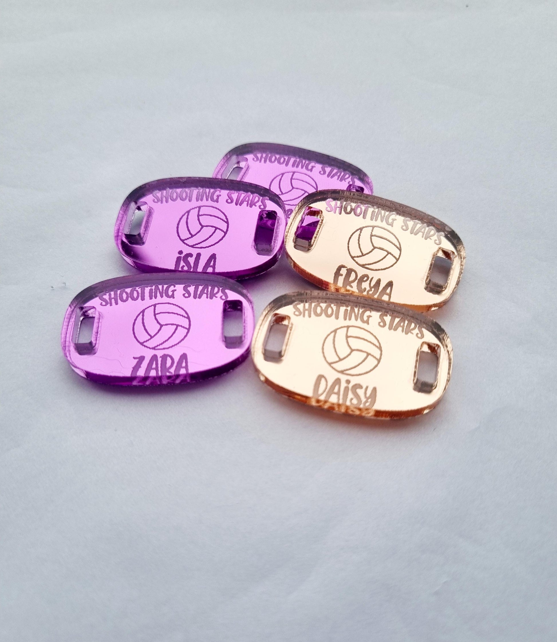 Personalised Netball Shoe Charm, Custom Netball Gift, Netball Team & Coach Gift