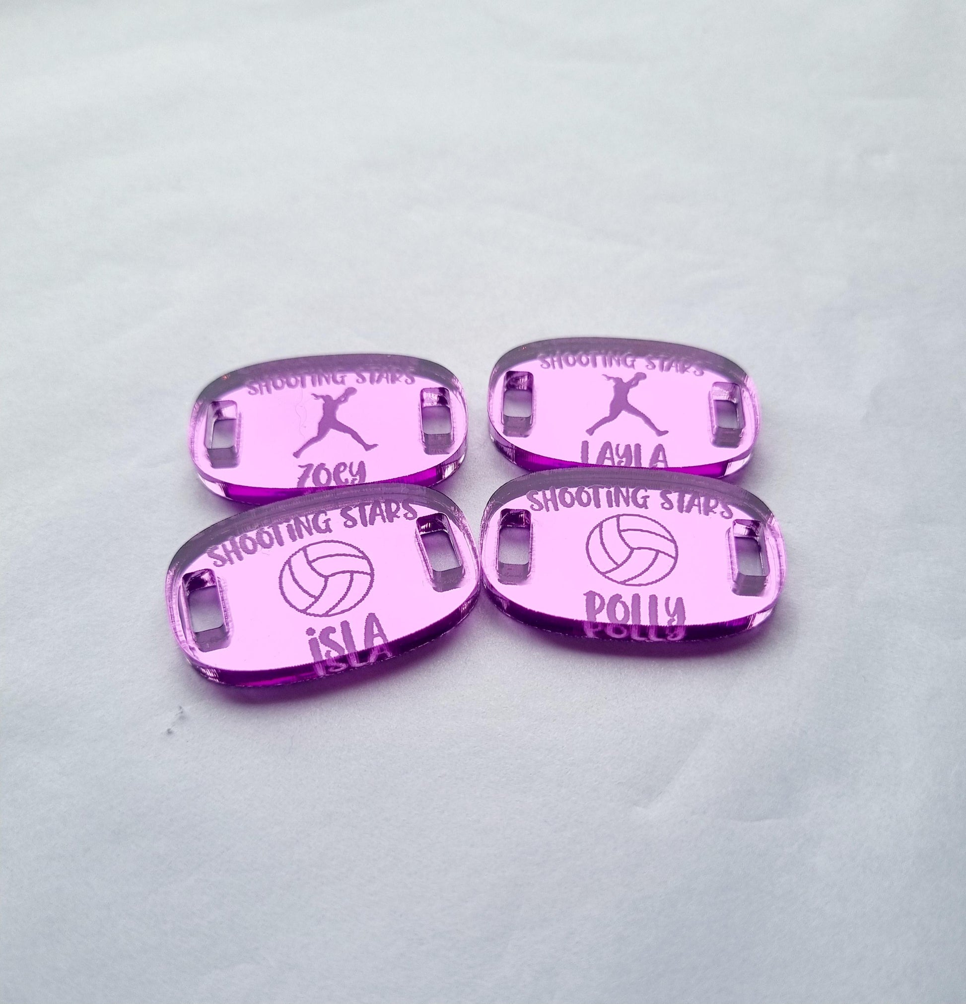 Personalised Netball Shoe Charm, Custom Netball Gift, Netball Team & Coach Gift