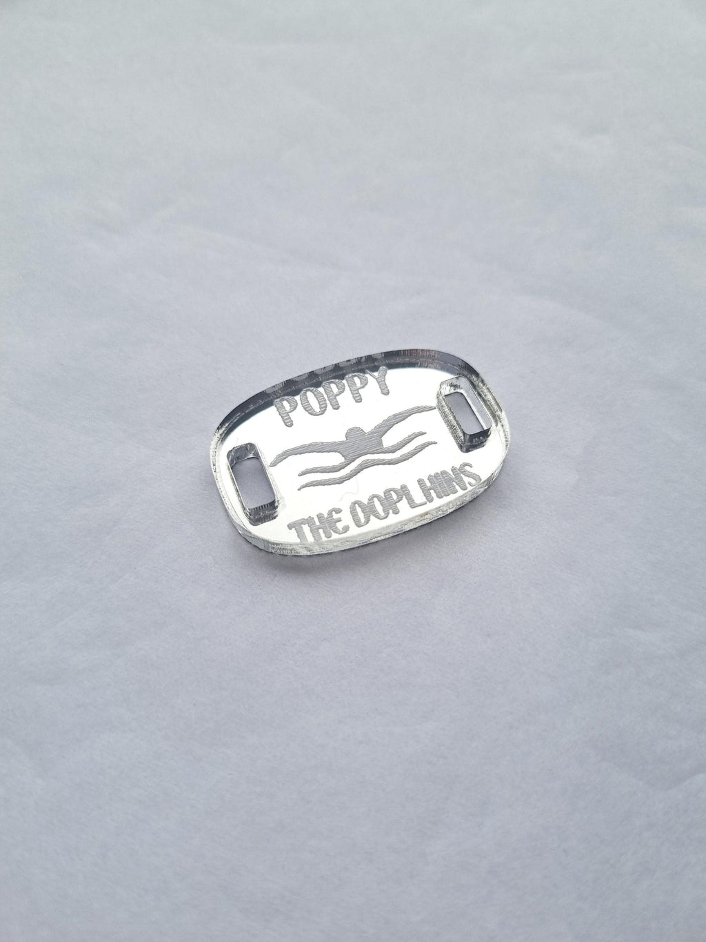 Personalised Swimming Shoe Charm, Custom Swim Team Gift, Swimmer Accessory, Swim Coach Gift