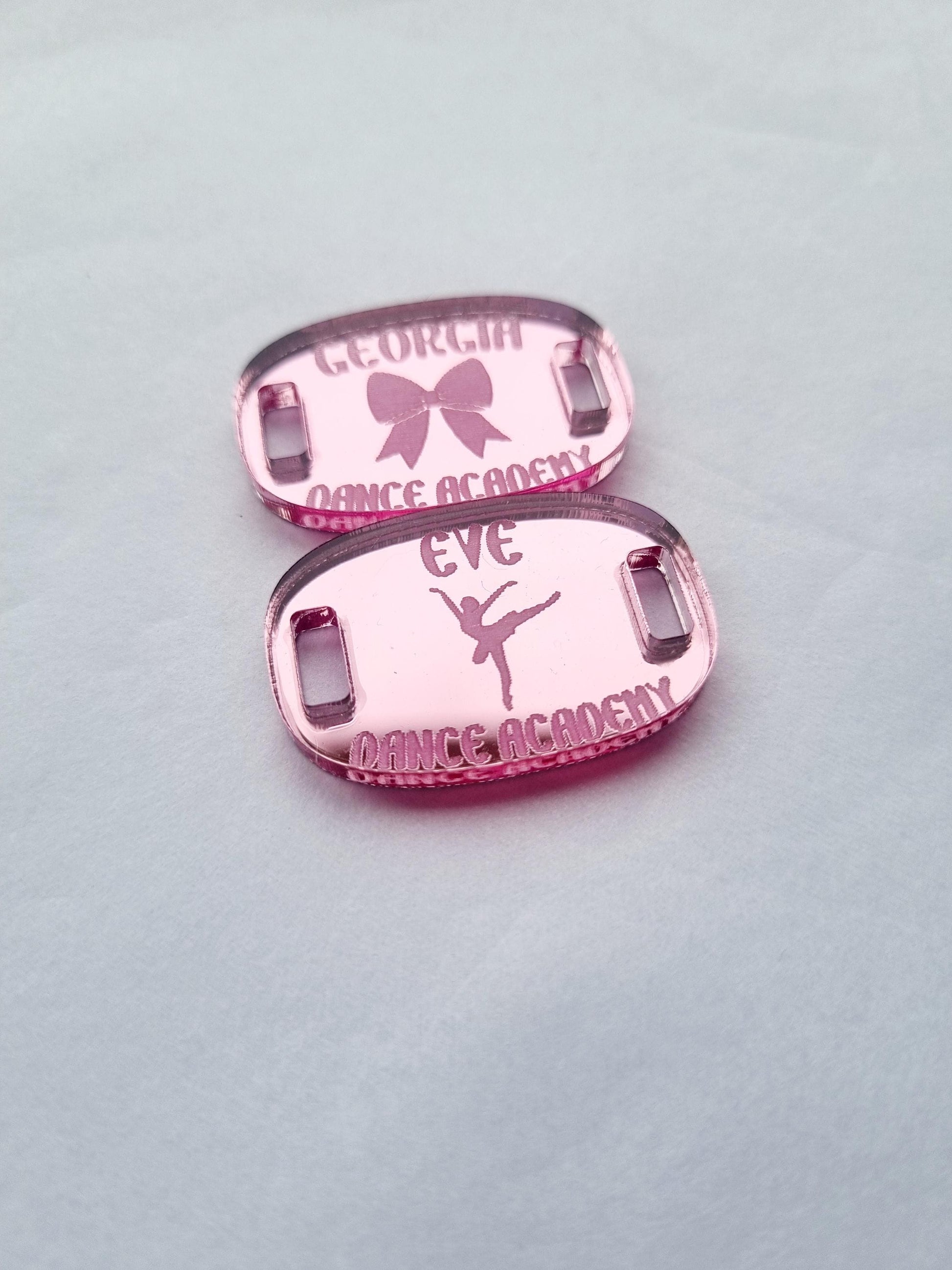 Personalised Dance Shoe Charms, Custom Shoelace Tags, Dance Team Gift, Dance Coach Gift