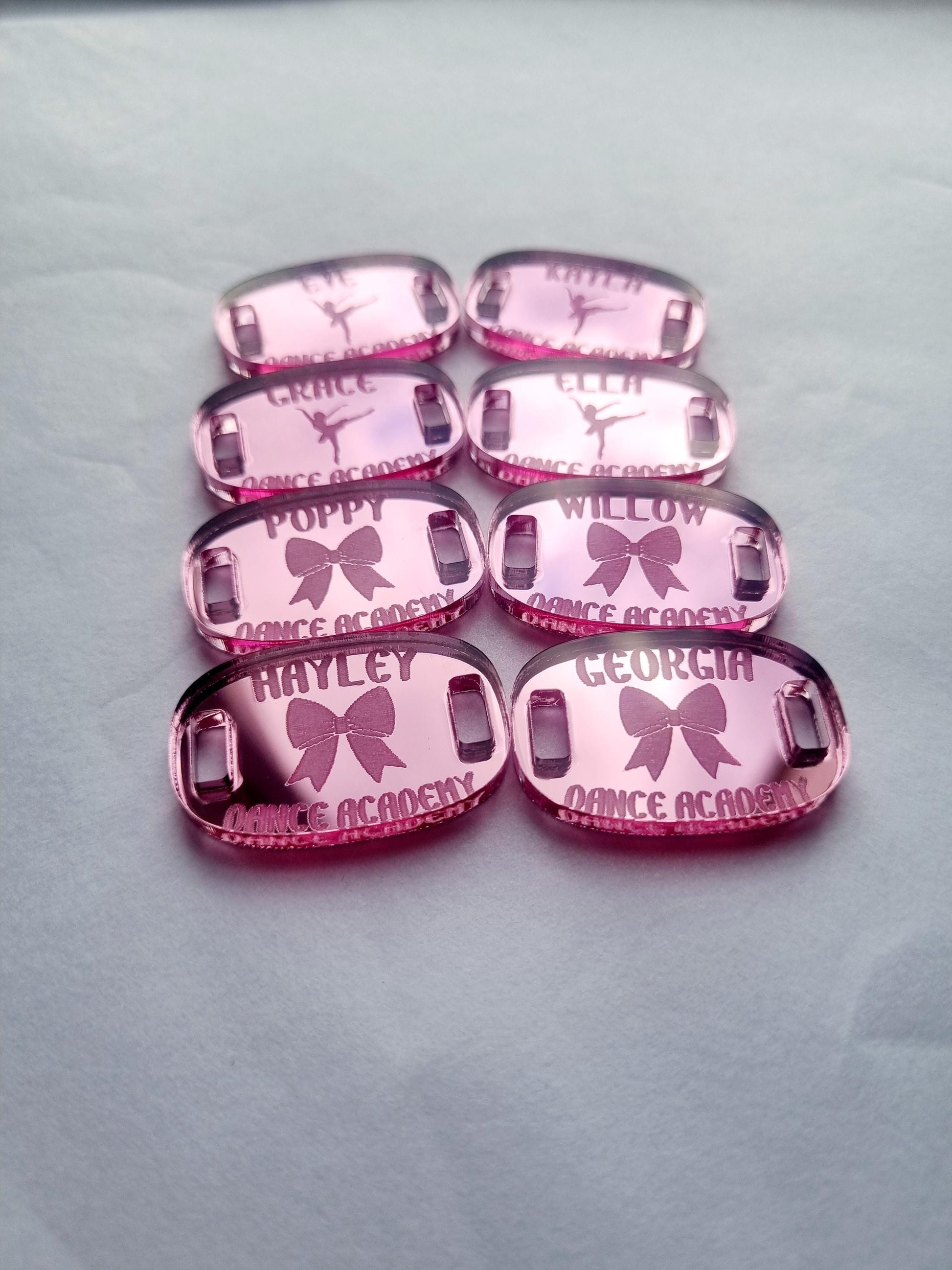 Personalised Dance Shoe Charms, Custom Shoelace Tags, Dance Team Gift, Dance Coach Gift