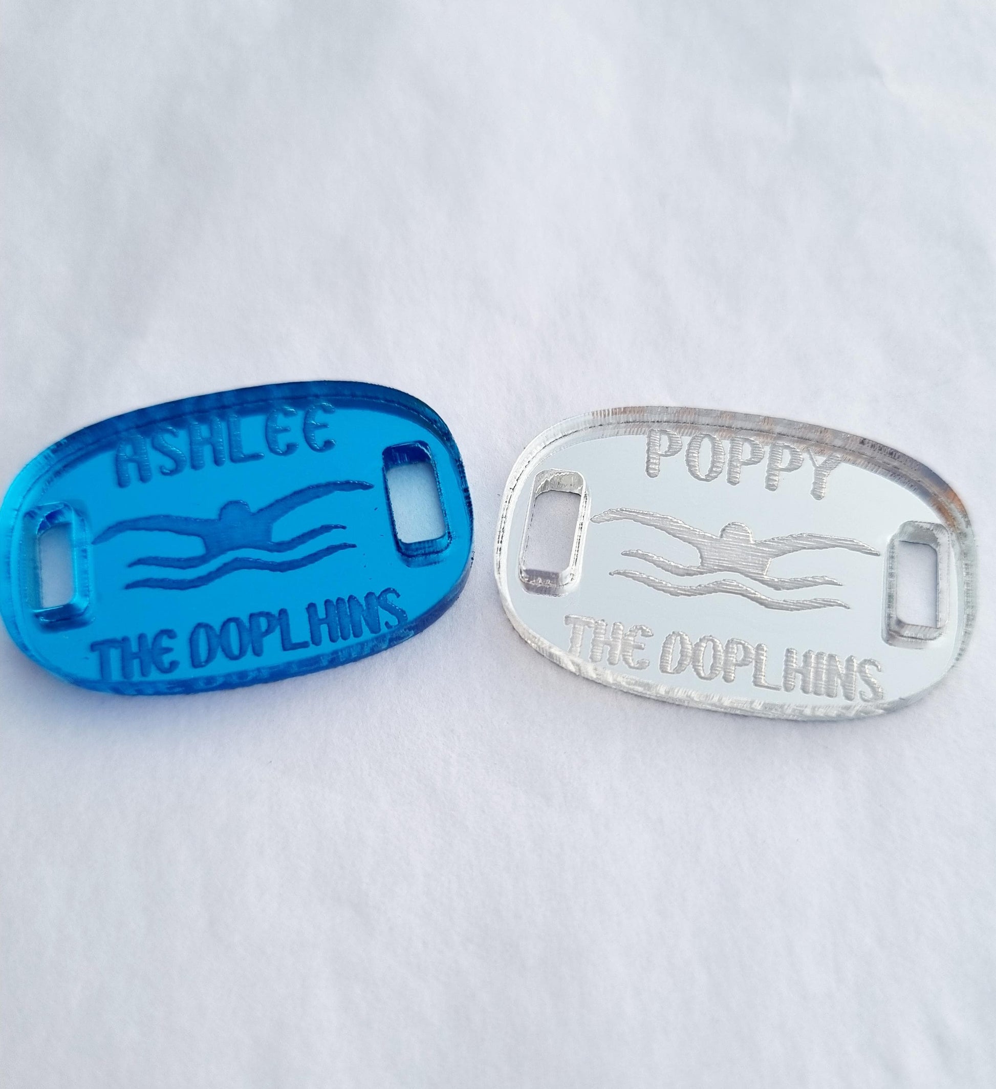 Personalised Swimming Shoe Charm, Custom Swim Team Gift, Swimmer Accessory, Swim Coach Gift