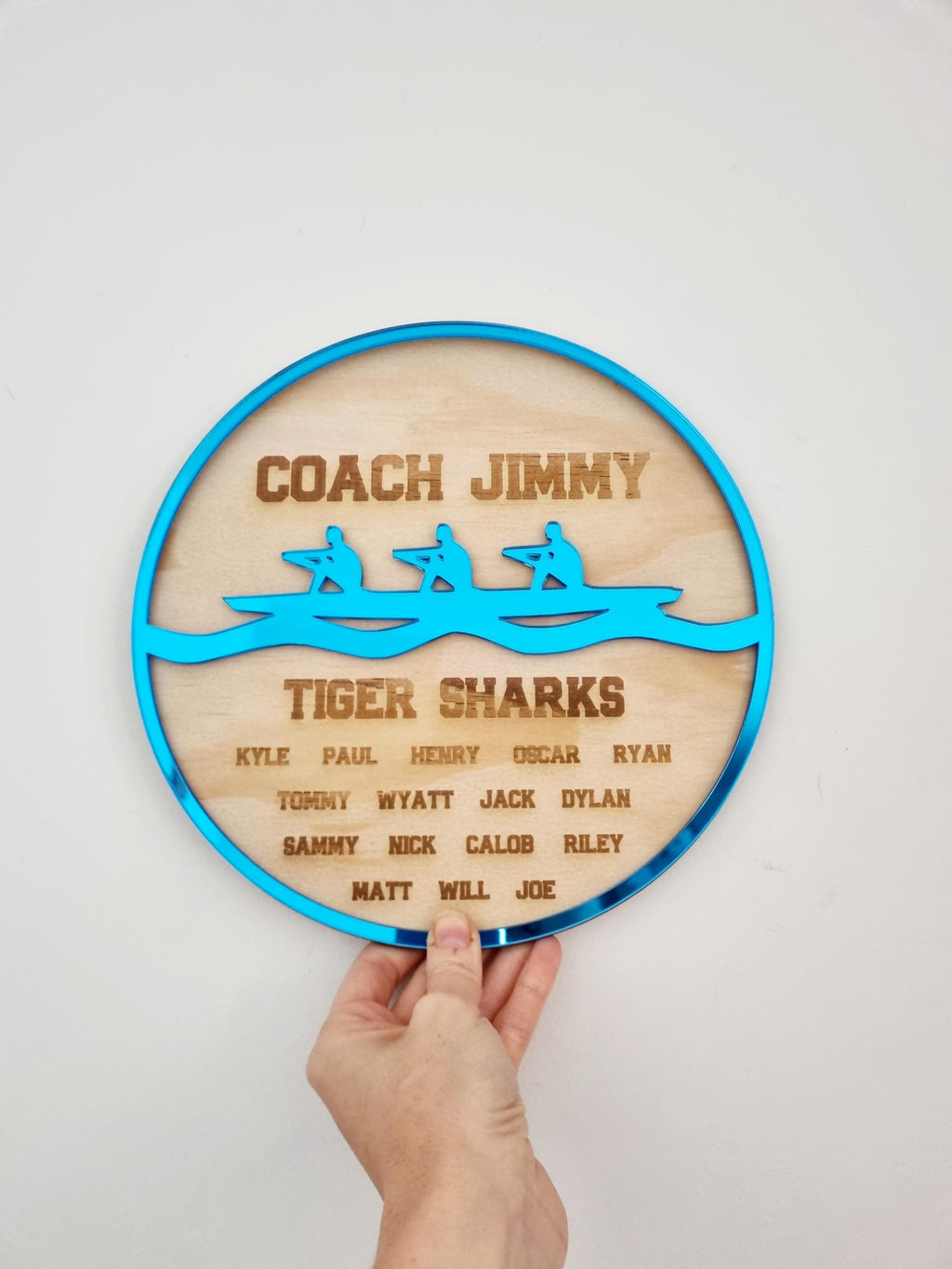 Rowing Coach Gift, Personalised Unique Rowing Plaque, Custom Crew Coach Gift