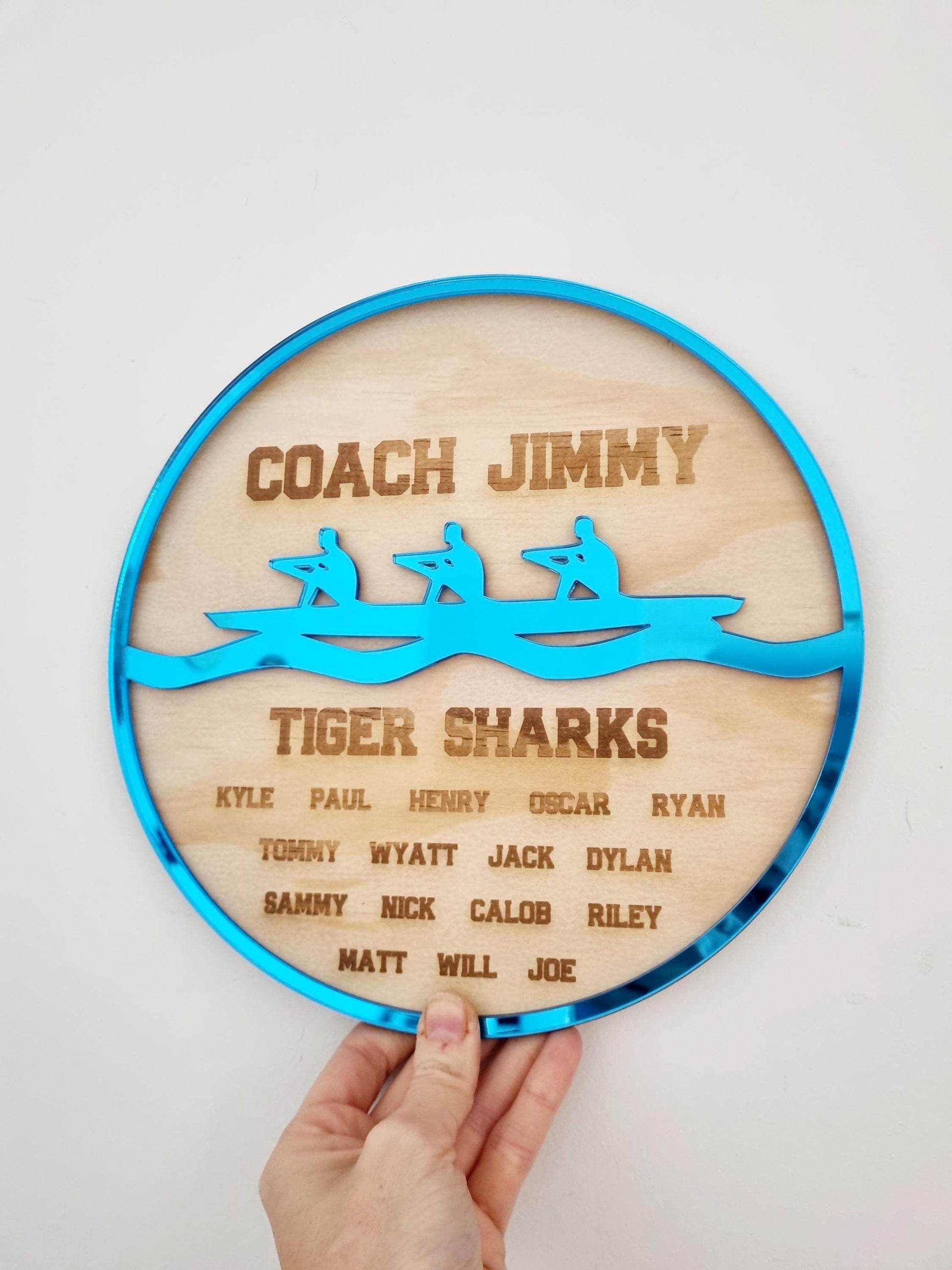 Rowing Coach Gift, Personalised Unique Rowing Plaque, Custom Crew Coach Gift