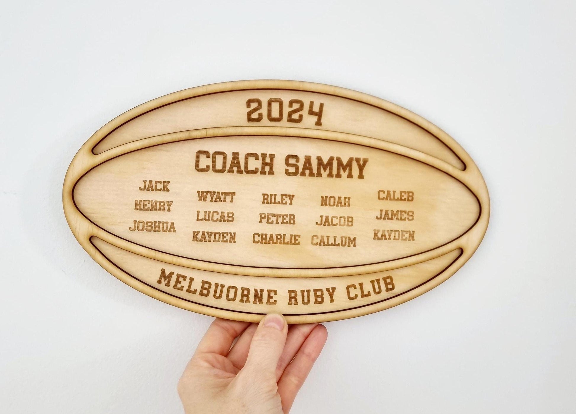 Personalised Rugby Coach Gift, Rugby Coach Plaque, NRL Team Gift, Rugby Team Keepsake