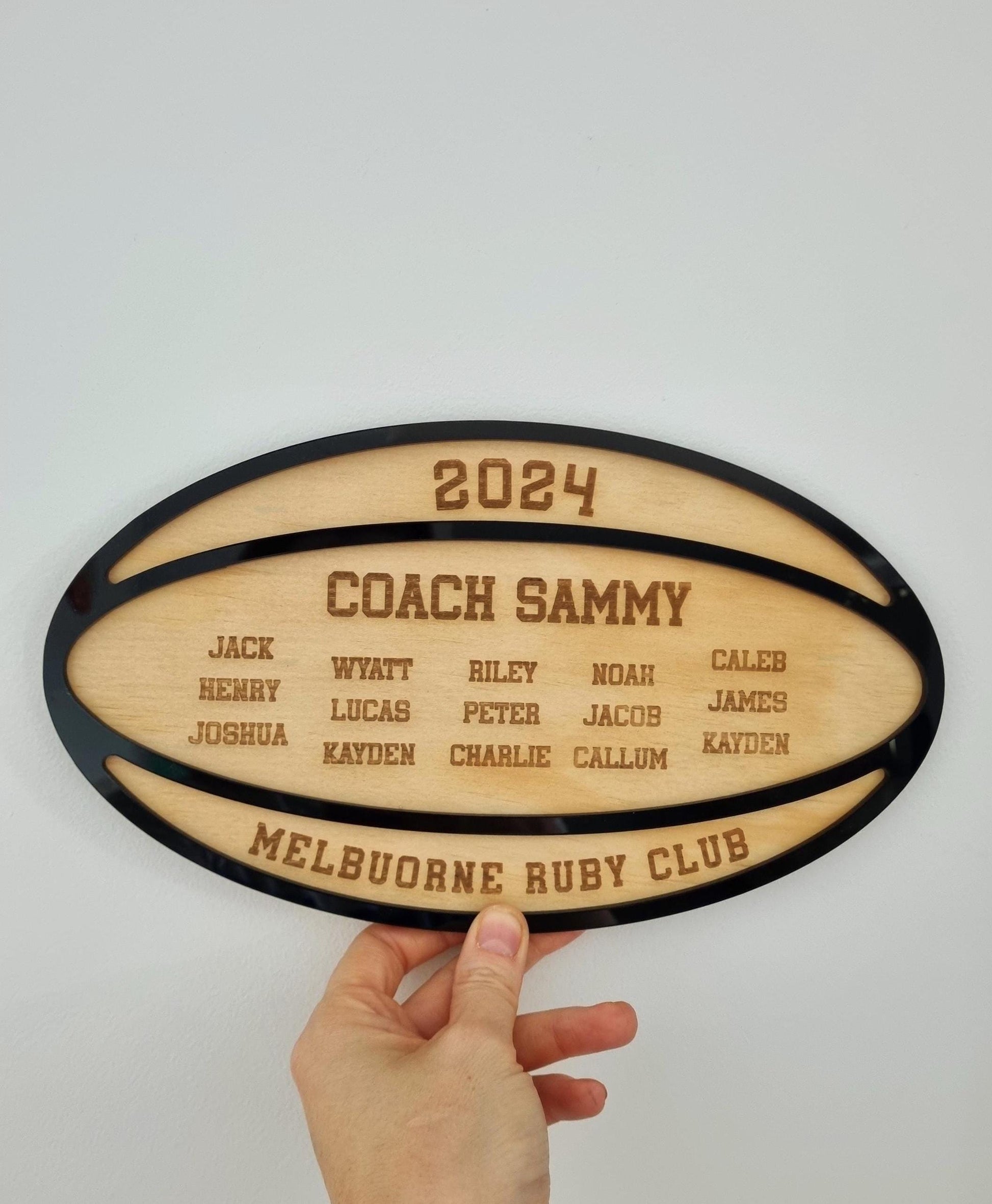 Personalised Rugby Coach Gift, Rugby Coach Plaque, NRL Team Gift, Rugby Team Keepsake