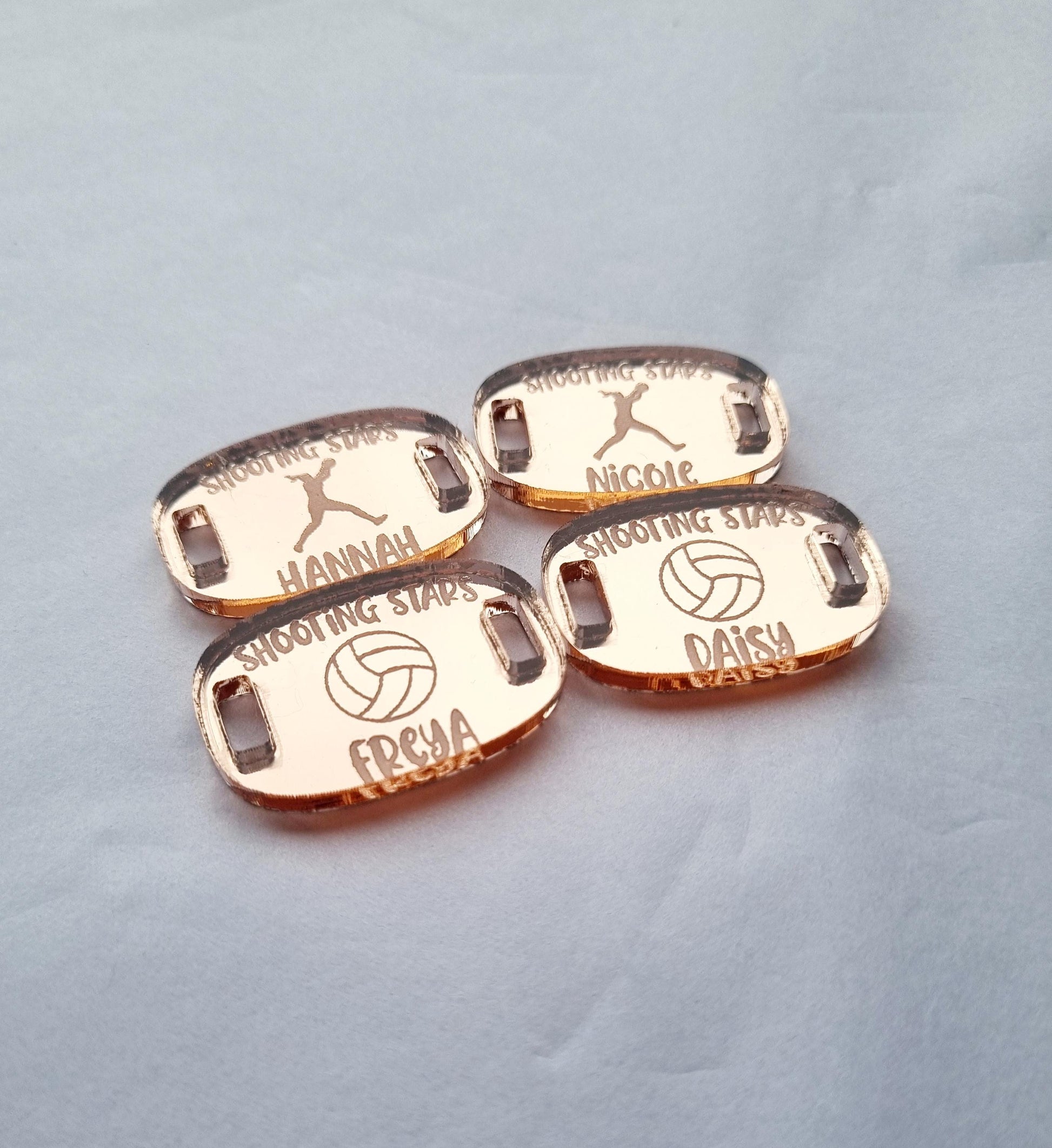 Personalised Netball Shoe Charm, Custom Netball Gift, Netball Team & Coach Gift