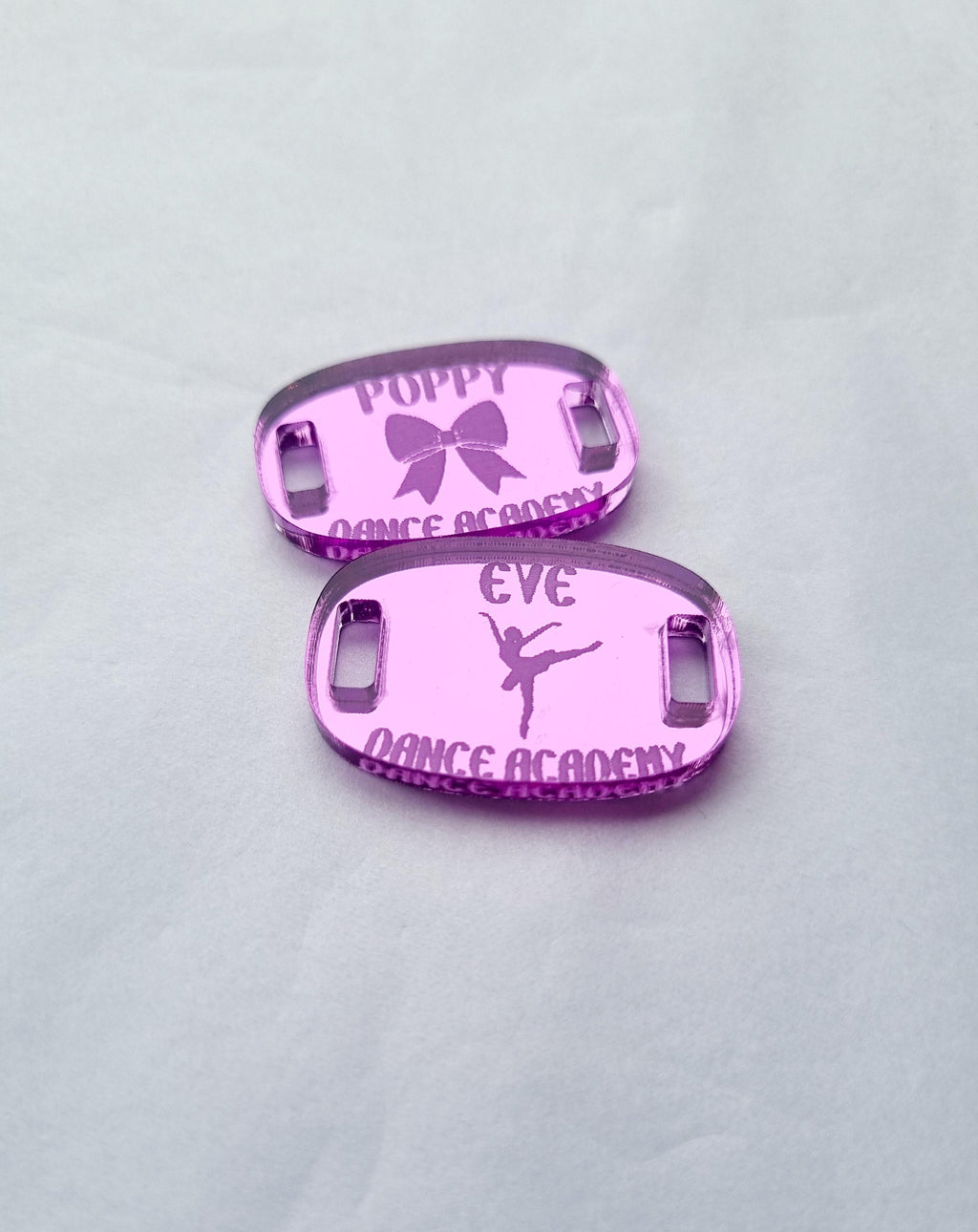 Personalised Dance Shoe Charms, Custom Shoelace Tags, Dance Team Gift, Dance Coach Gift