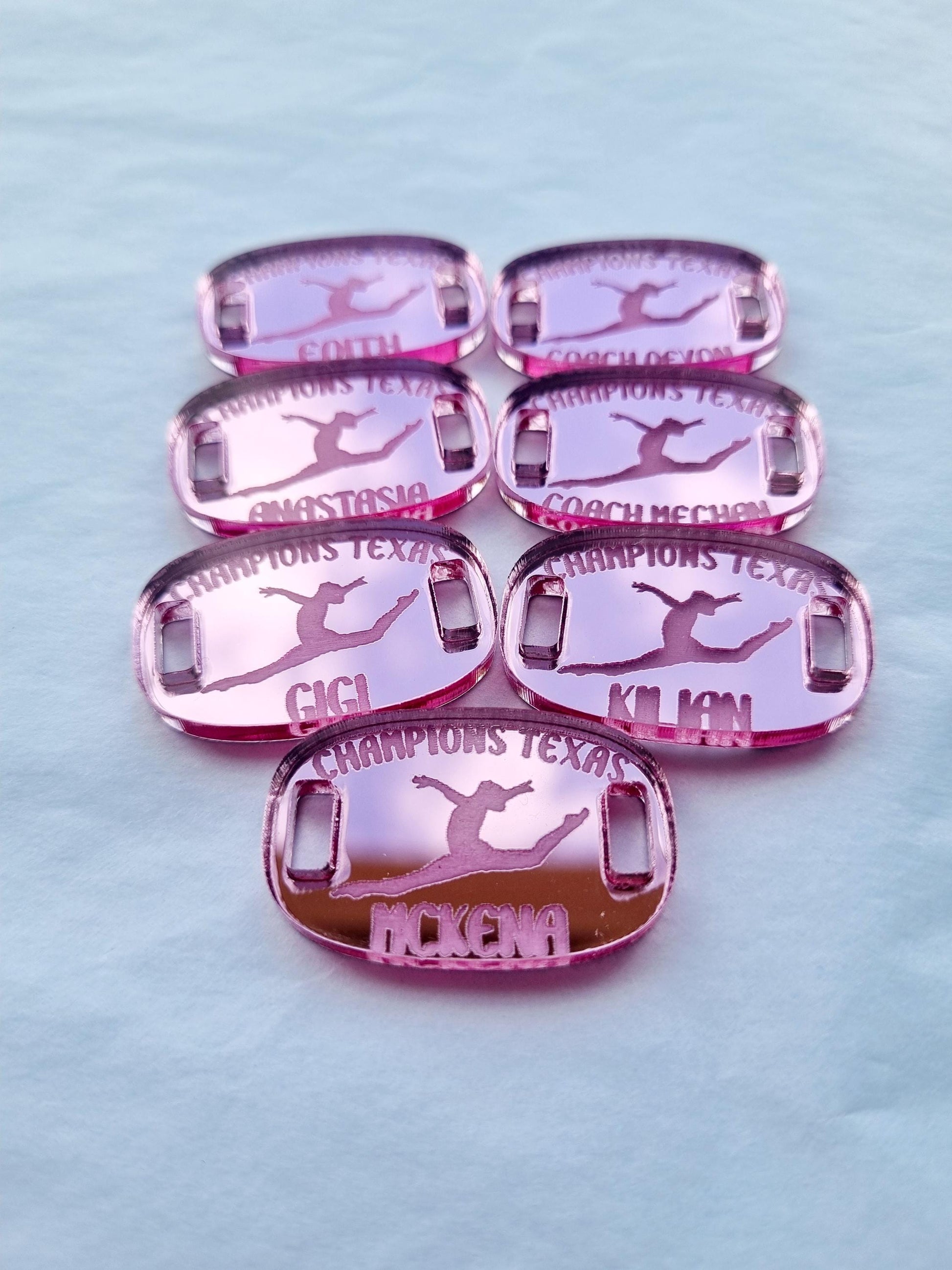 Personalised Gymnastics Coach Gift Set – Coach Plaque & Shoe Tags, Gymnastics Team Thank You Gift