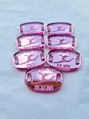 Personalised Gymnastics Coach Gift Set – Coach Plaque & Shoe Tags, Gymnastics Team Thank You Gift
