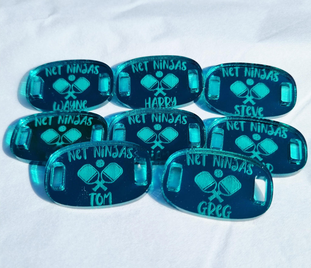 Personalised Pickleball Coach Gift Set, Pickleball Team Gift, Custom Shoe Tags, Pickleball Plaque, End of Season Award