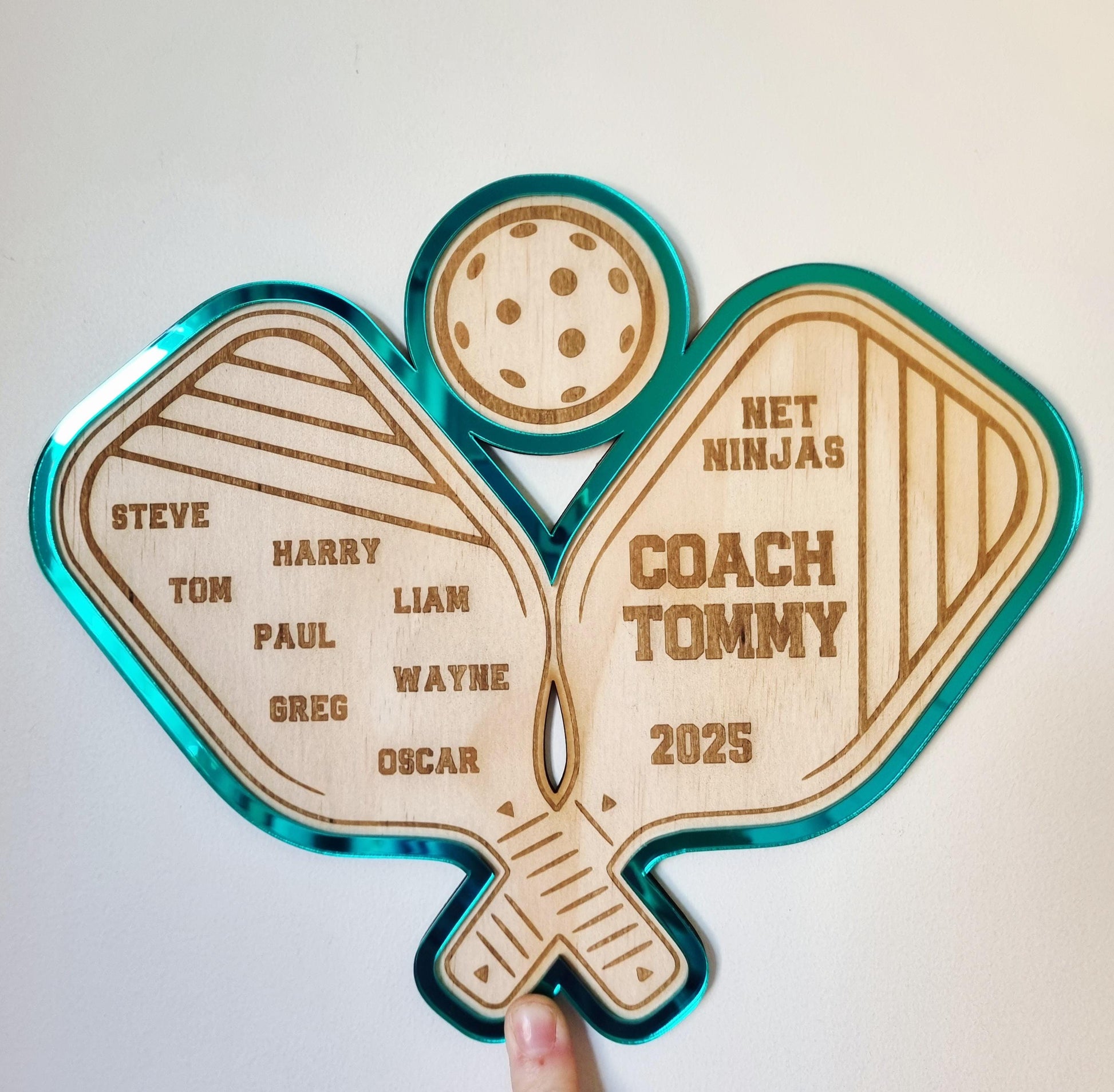 Personalised Pickleball Coach Gift Set, Pickleball Team Gift, Custom Shoe Tags, Pickleball Plaque, End of Season Award