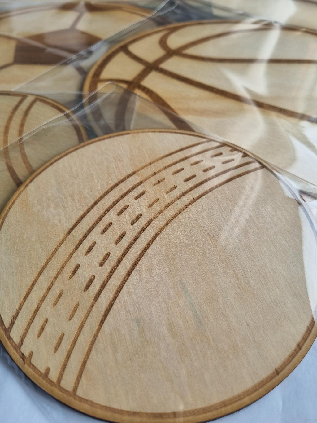 Sports Ball Wall Decor Set of 6, Wooden Kids Bedroom Decor