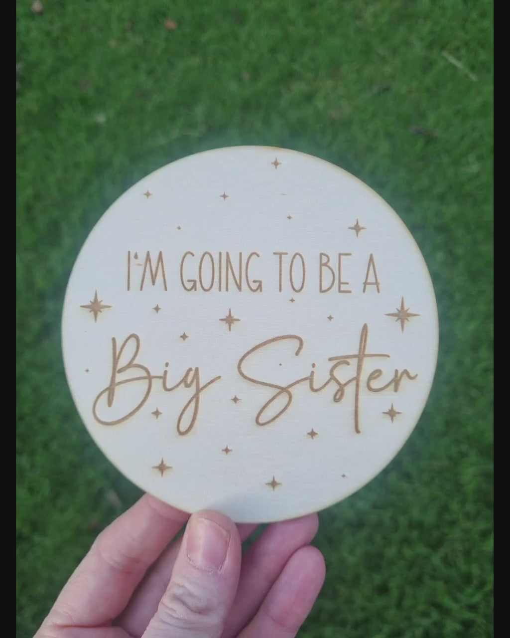 Baby Announcement Board, I'm Going to Be A Big Sister Sign, Cute New Baby Photo Prop, Sibling Reveal Plaque