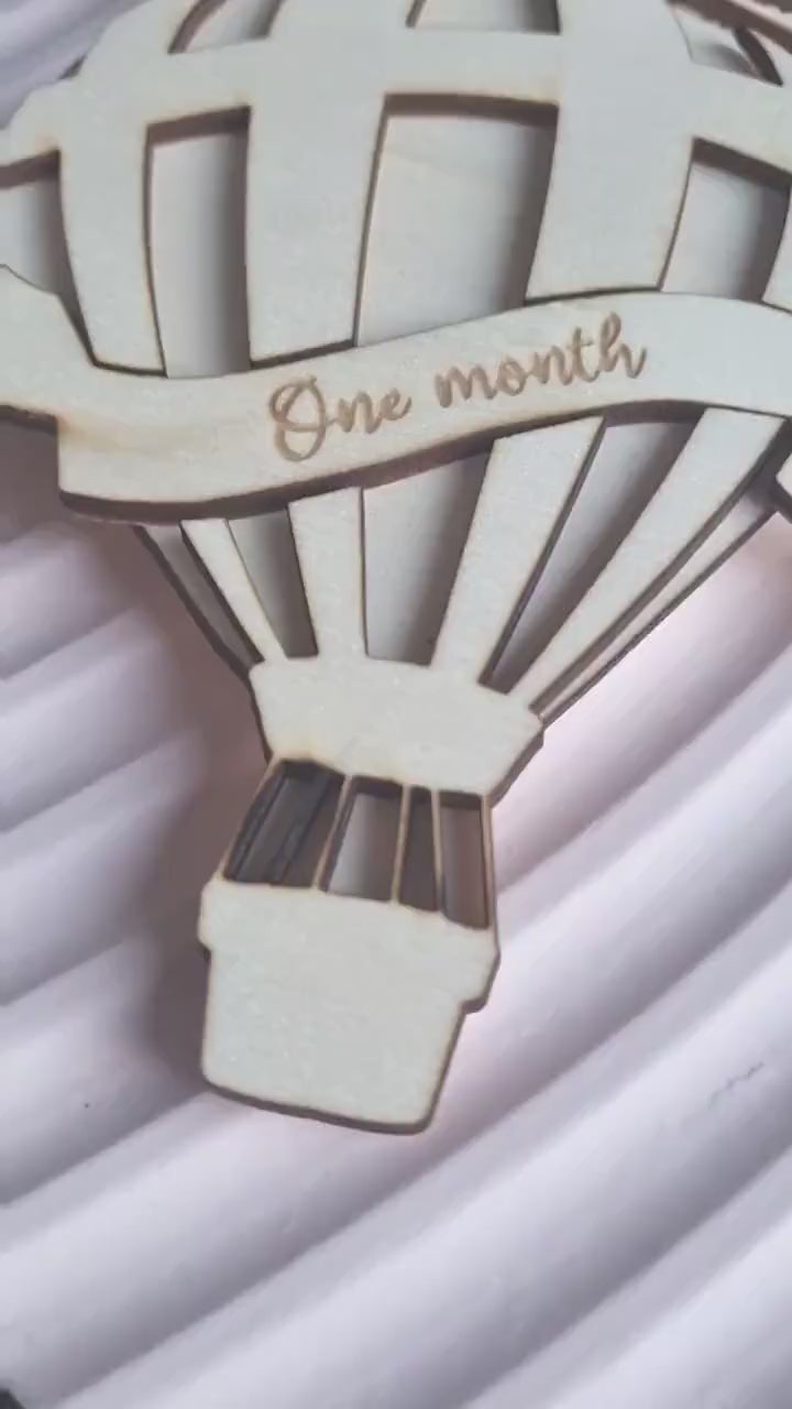 Hot Air Balloon Baby Milestone Photo Prop Set, Age Milestones, New Baby Gift Set