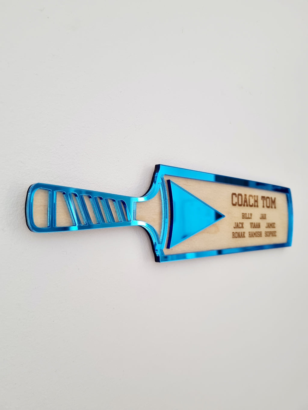 Cricket Coach Gift Plaque – Personalised Team Cricket Bat Keepsake