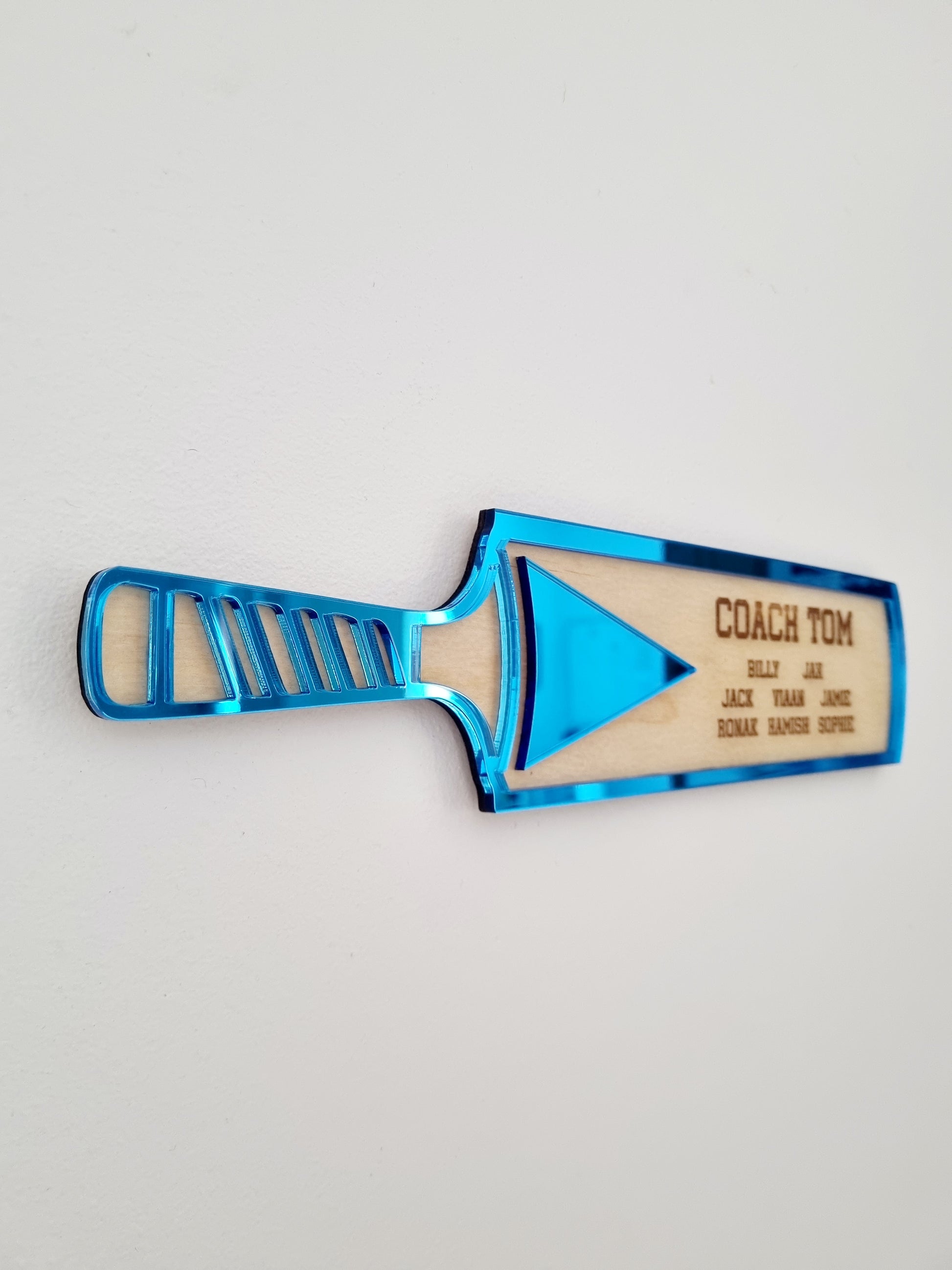 Cricket Coach Gift Plaque – Personalised Team Cricket Bat Keepsake