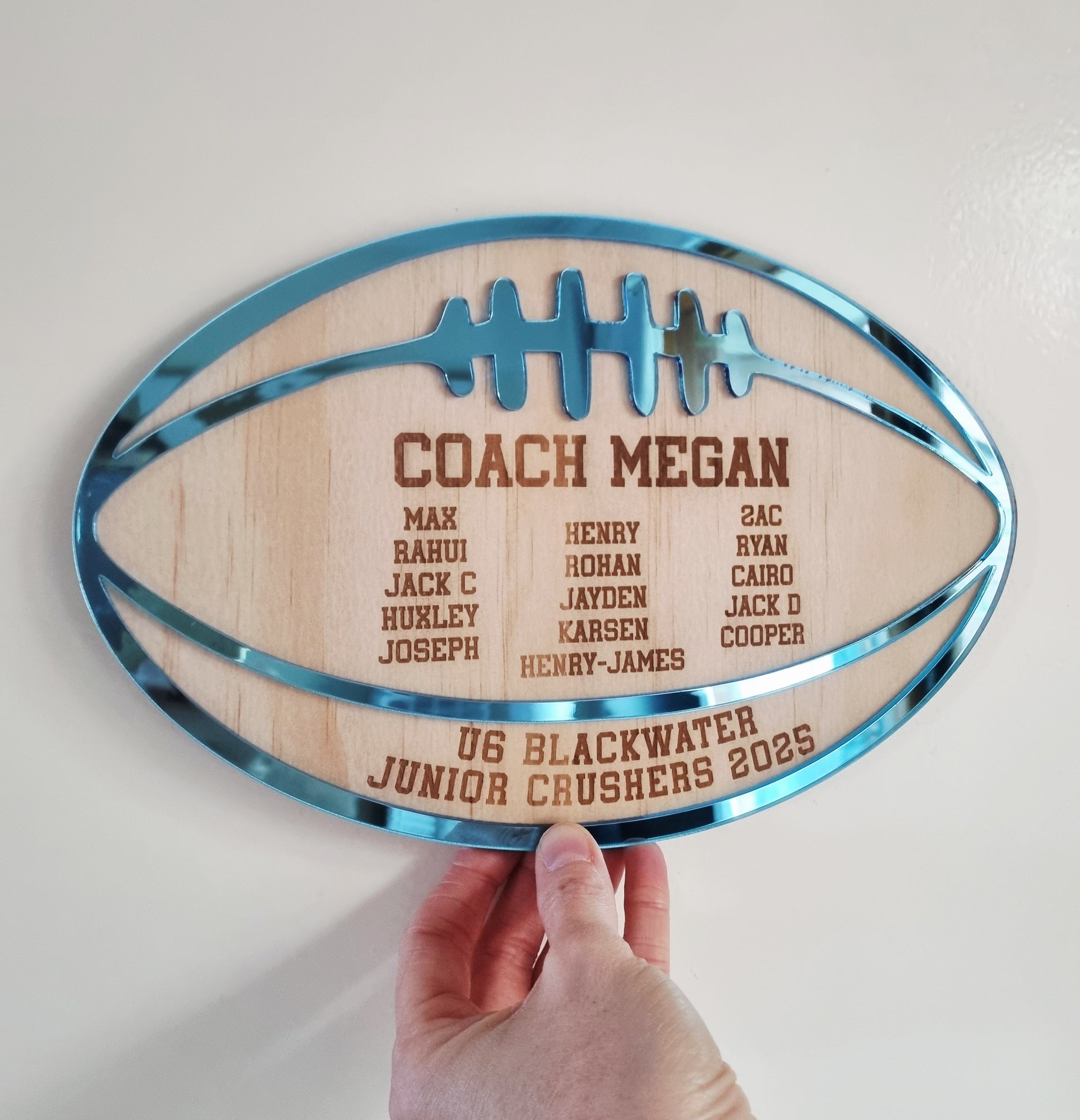 Football Coach Gift Plaque – Personalised AFL Team Keepsake