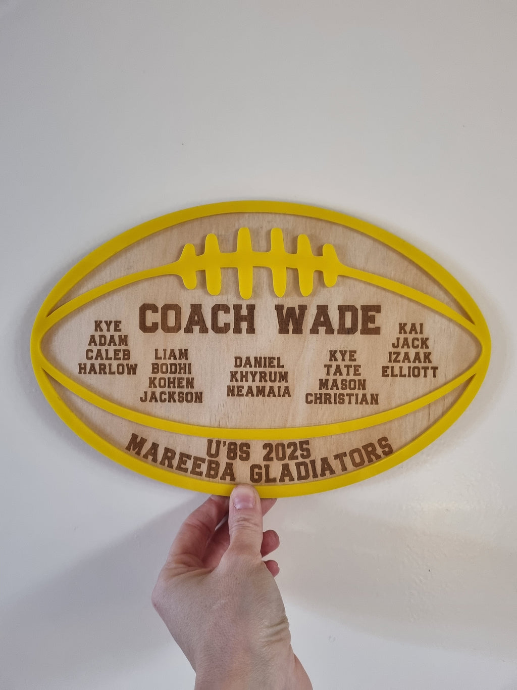 Football Coach Gift Plaque – Personalised AFL Team Keepsake